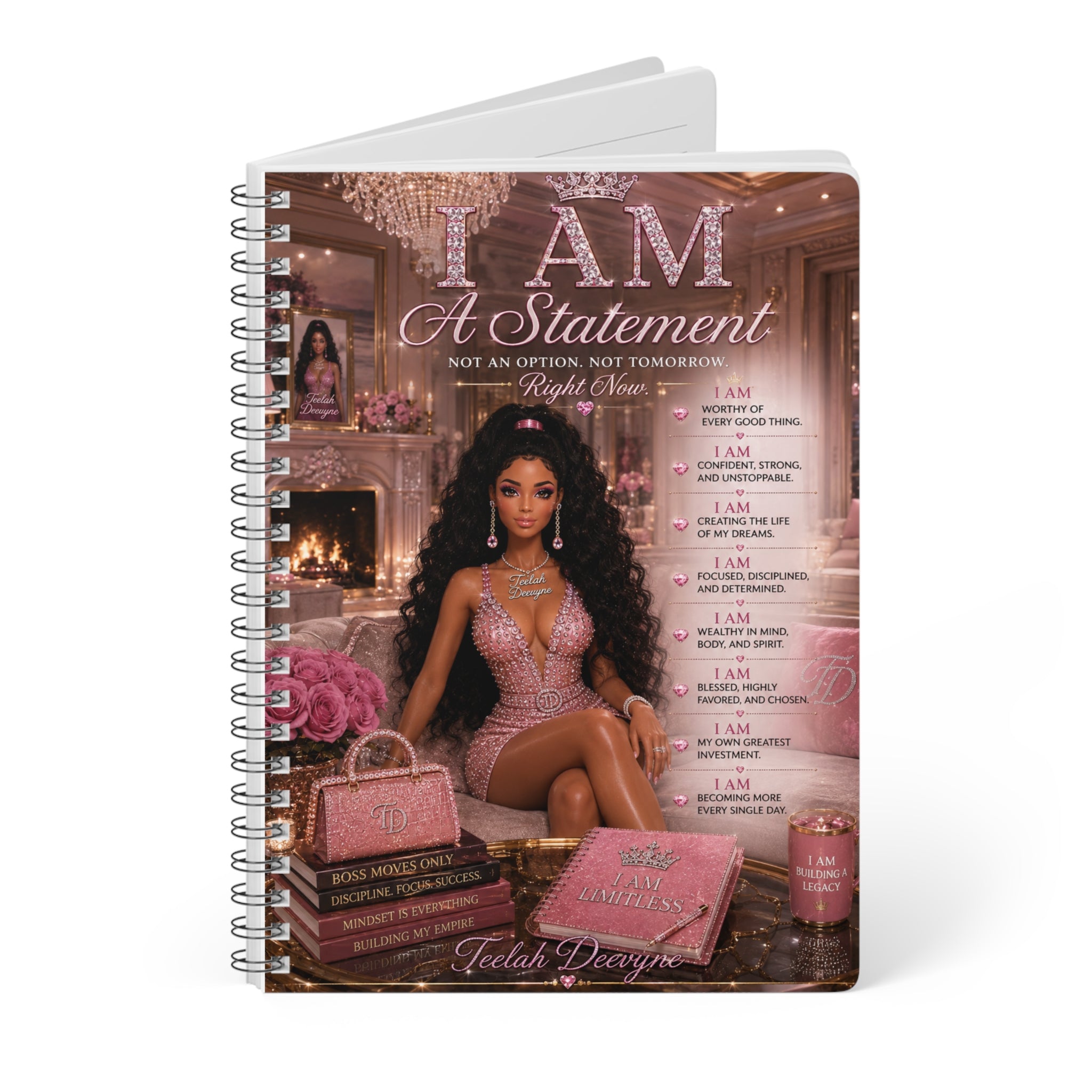 I AM A Statement Affirmation Notebook, Wirobound Softcover A5