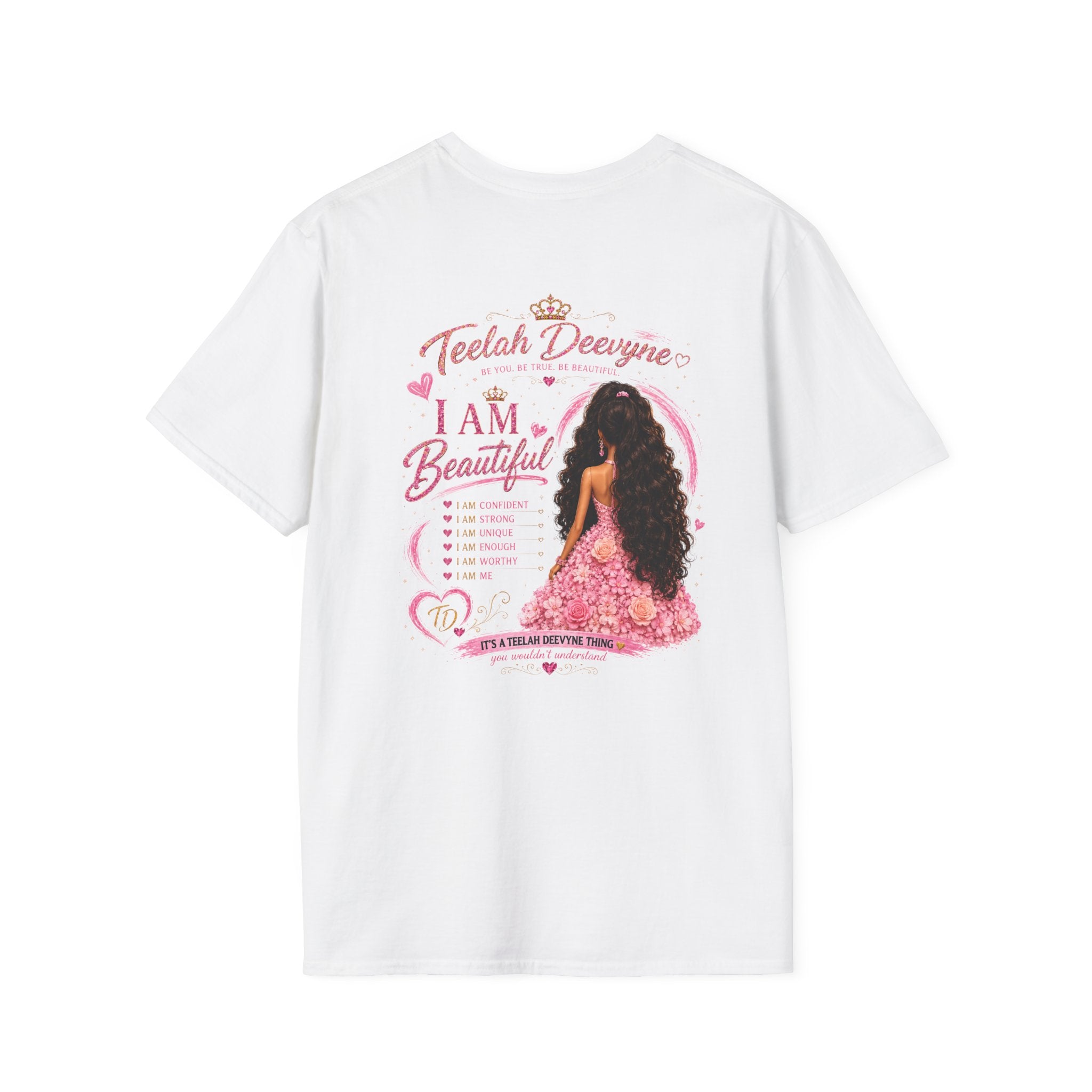 I AM Beautiful T-Shirt — Empowering Barbie-Inspired Graphic Tee for Women & Girls