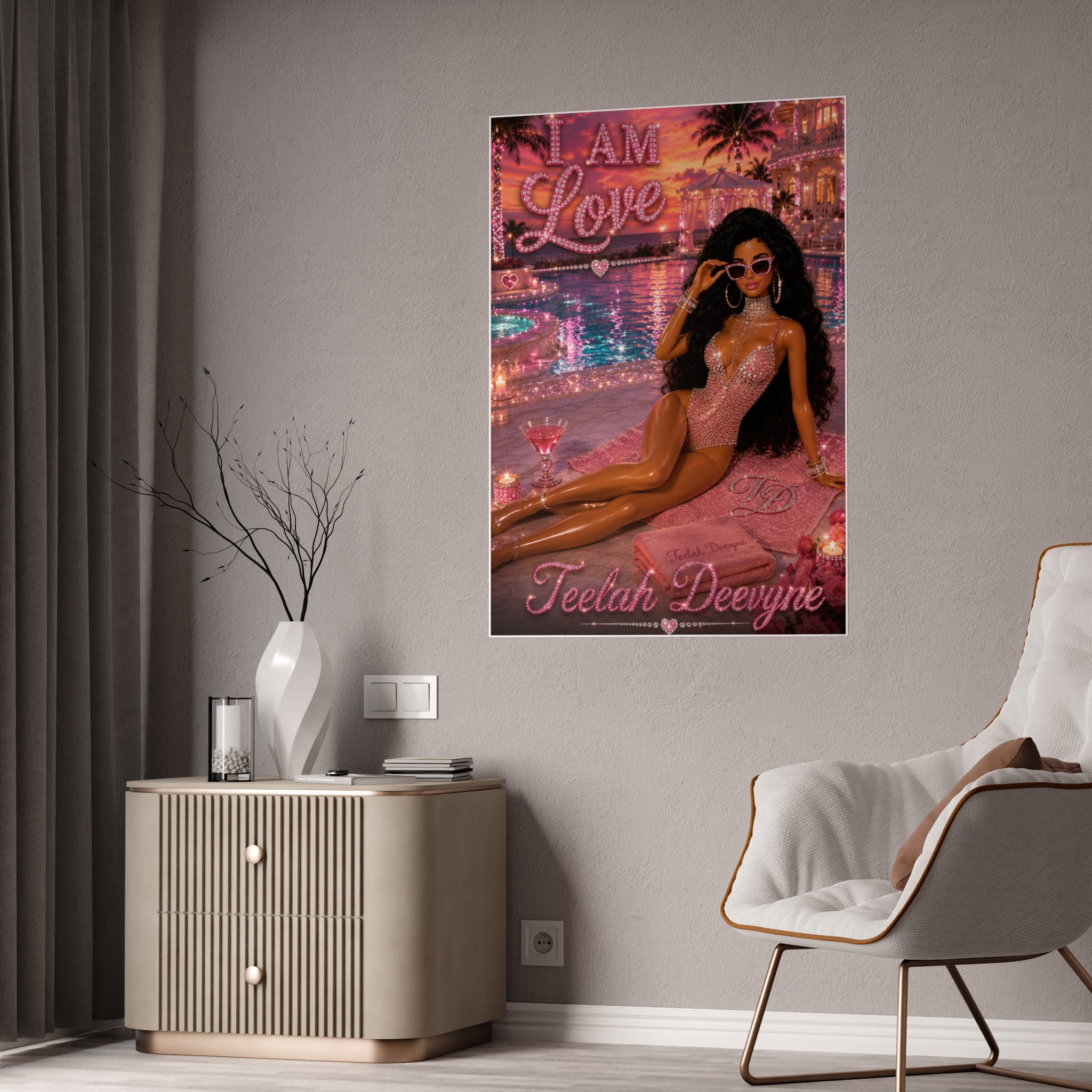 I Am Love Barbie-style Pinup Poster | Gloss Poster