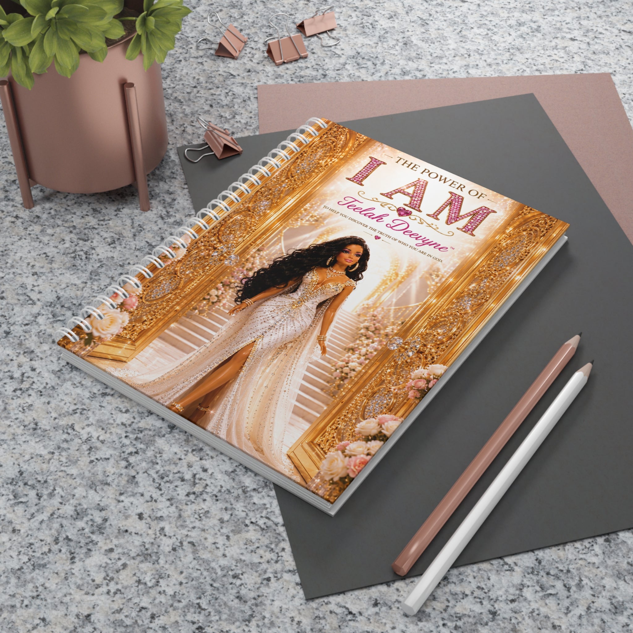 Spiral Notebook — "The Power of I AM" Teelah Deeryne Inspirational Journal