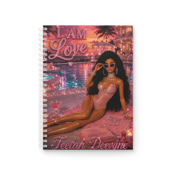 I Am Love Barbie Poolside, Spiral Notebook | Pink Glam Journal