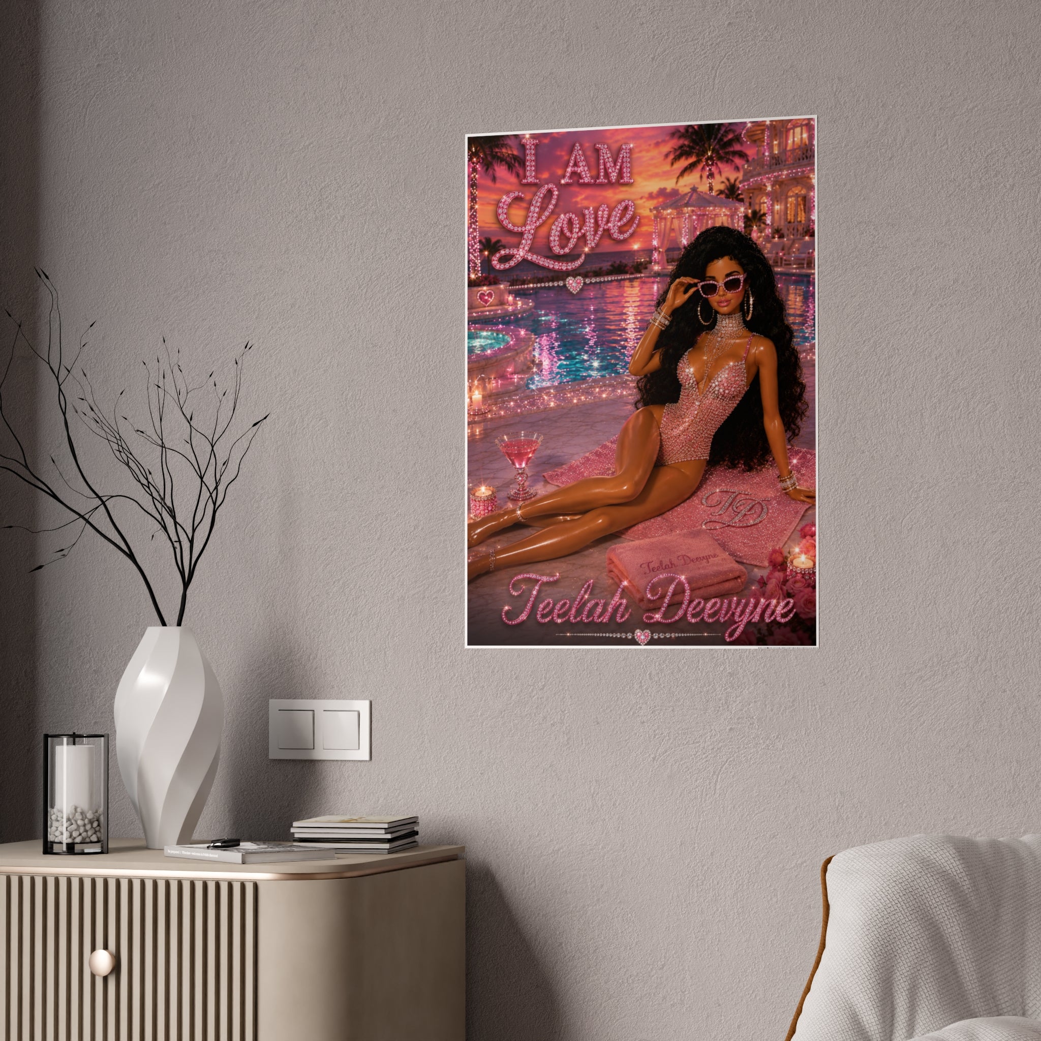 I Am Love Barbie-style Pinup Poster | Gloss Poster