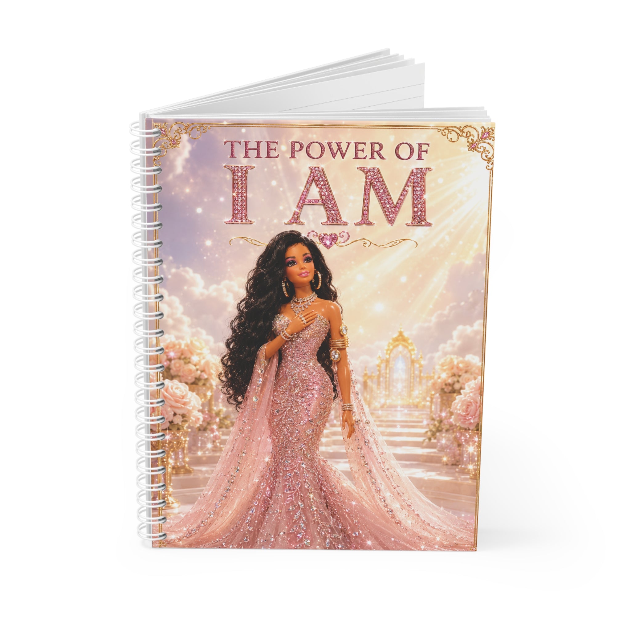 Spiral Notebook — "The Power of I AM" Inspirational Journal with Glamorous Woman Cover
