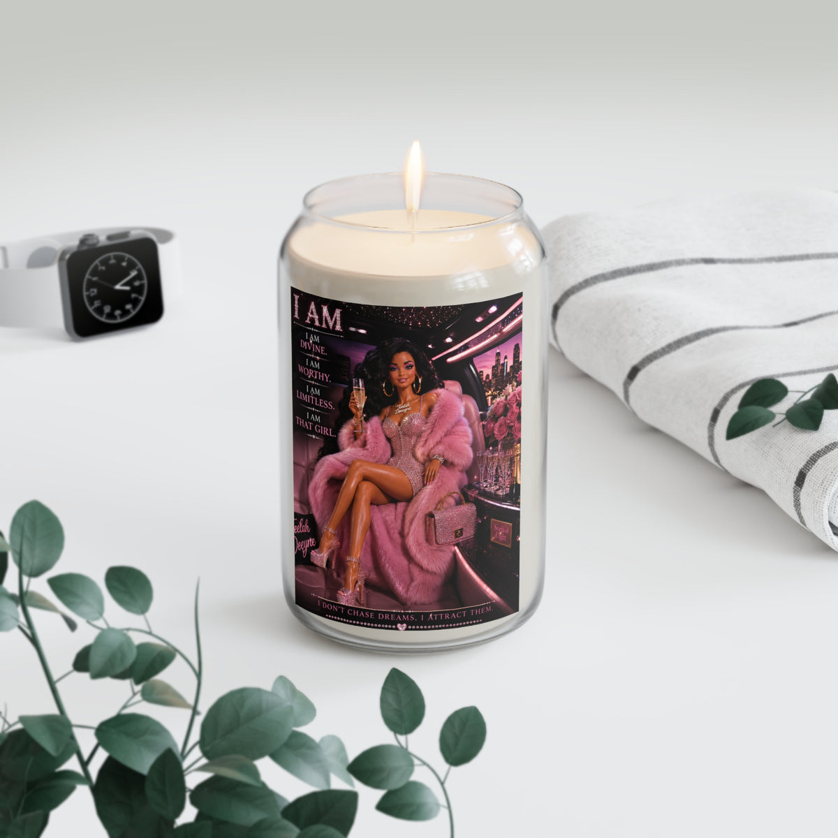 I Am Affirmation Glam Candle | Soy Candle, 13.75oz
