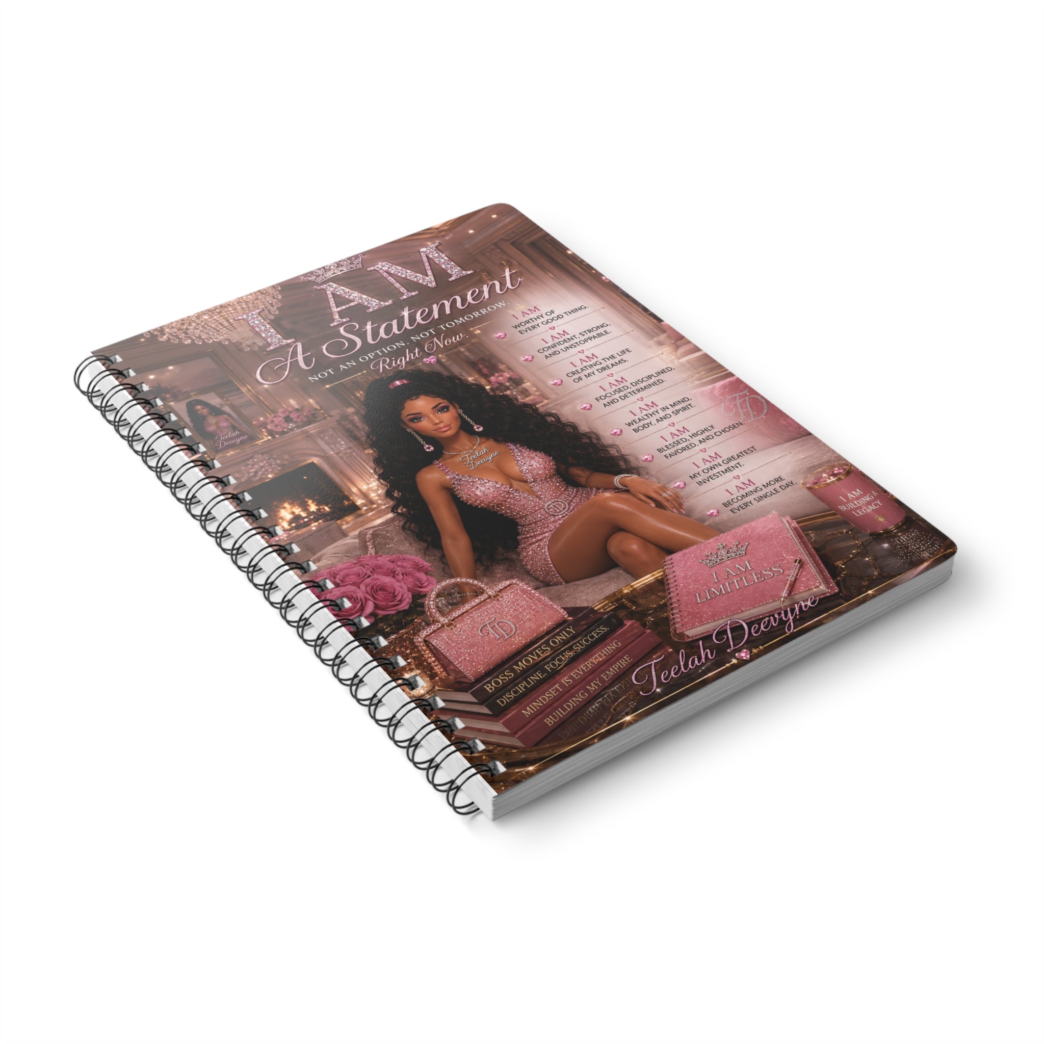 I AM A Statement Affirmation Notebook, Wirobound Softcover A5