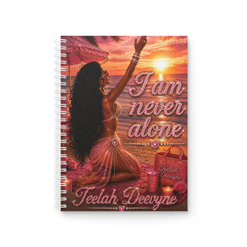 I Am Never Alone Spiral Notebook | Beach Goddess Sunset Journal